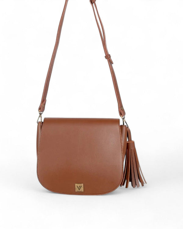 Brown Foldover Saddle Bag