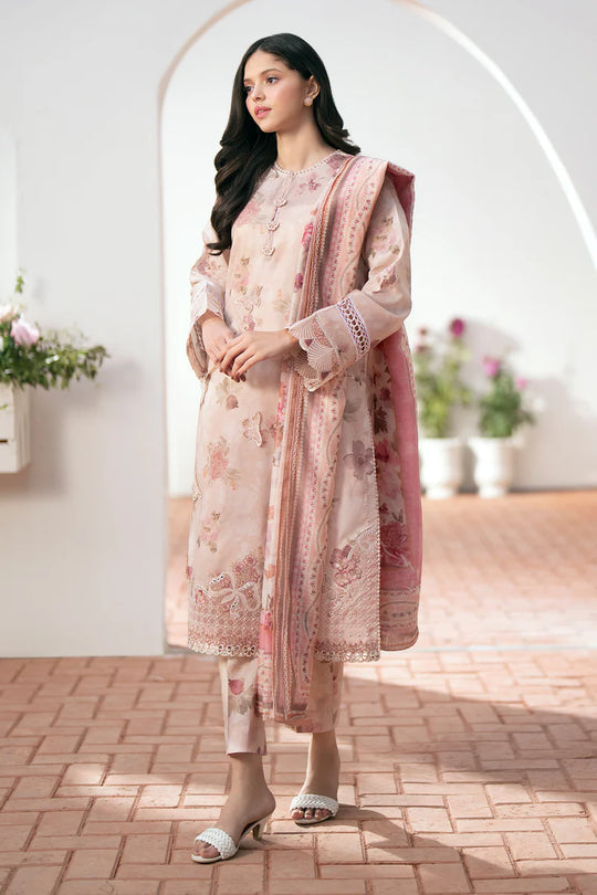 BAROQUE - 3PC Lawn Printed Shirt With Voile Printed Dupatta-790