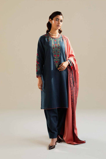 ZARA SHAHJAHAN -3PC  3PC LAWN EMBROIDERED SHIRT WITH PRINTED DUPATTA AND TROUSER-372 -