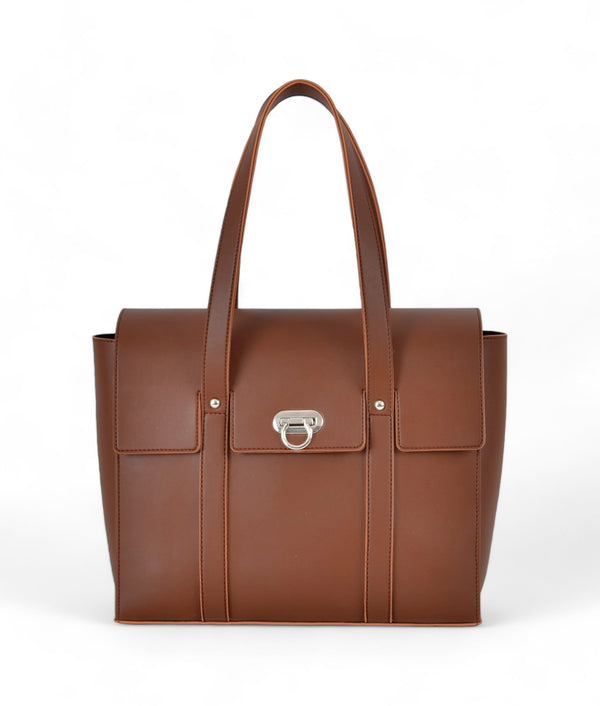 Brown Carry-All Satchel Bag