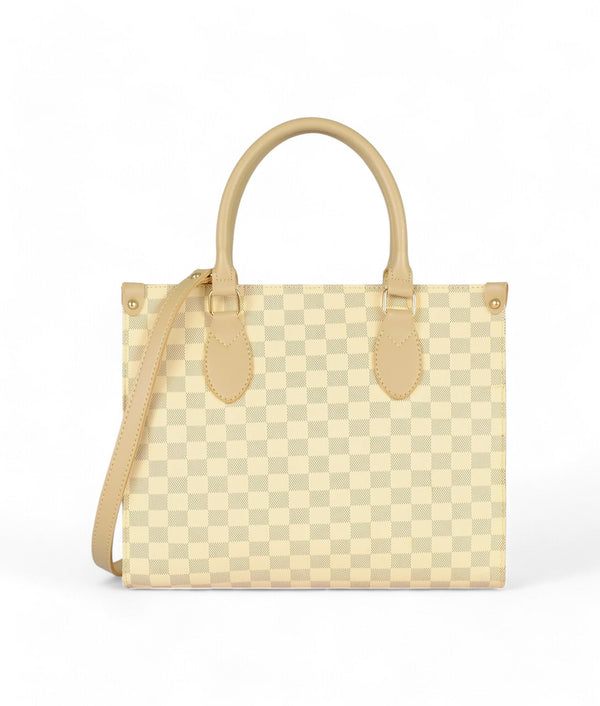 Off-white grid checkered handbag