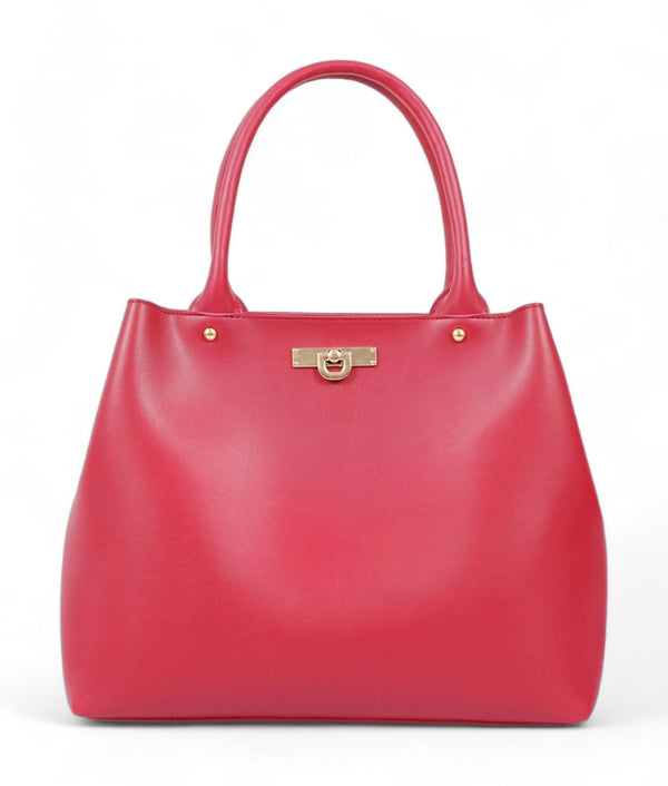 Red Zipper Tote Bag