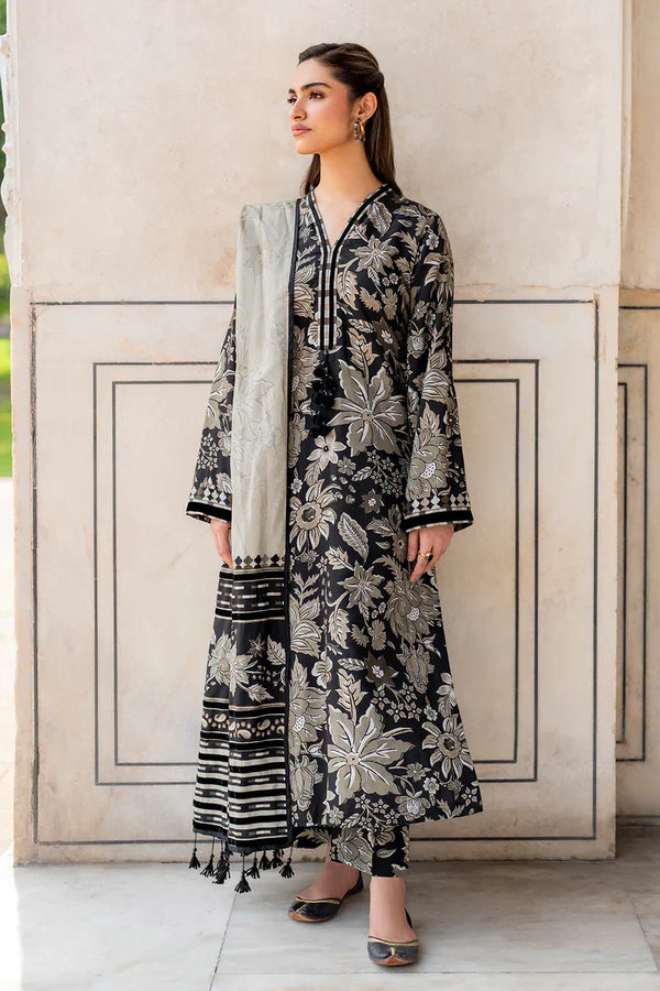 BAROQUE 3PC KARANDI PRINTED SHIRT WITH KARANDI PRINTED DUAPTTA-818