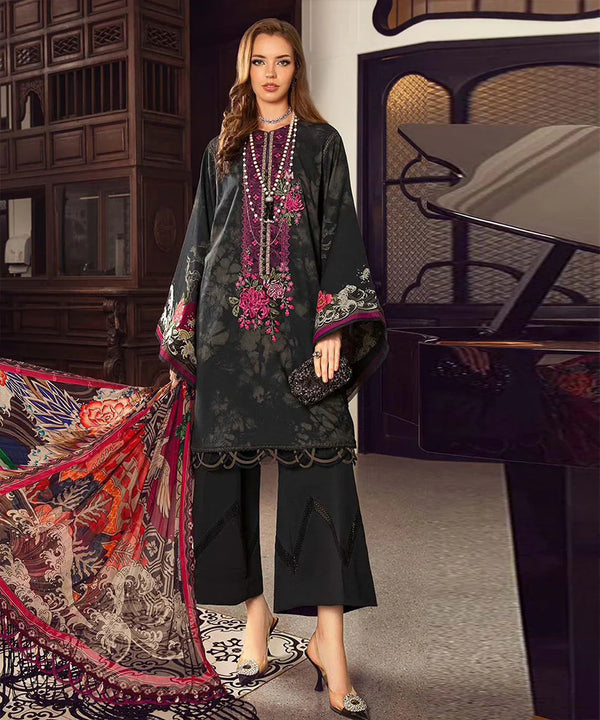 MARIA B 3PC Lawn Printed Shirt With Printed Dupatta And Trouser-777