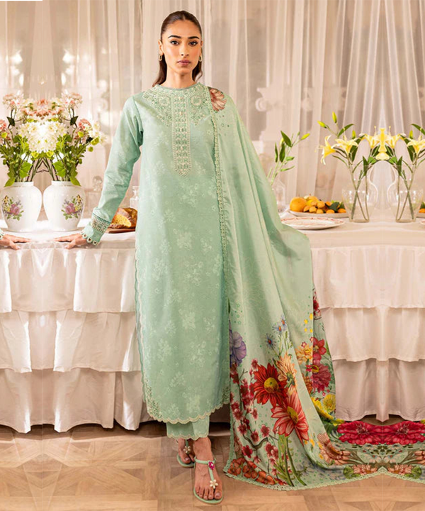 Mushq Dhanak 3PC Embroidered With Digital Printed Dupatta-121