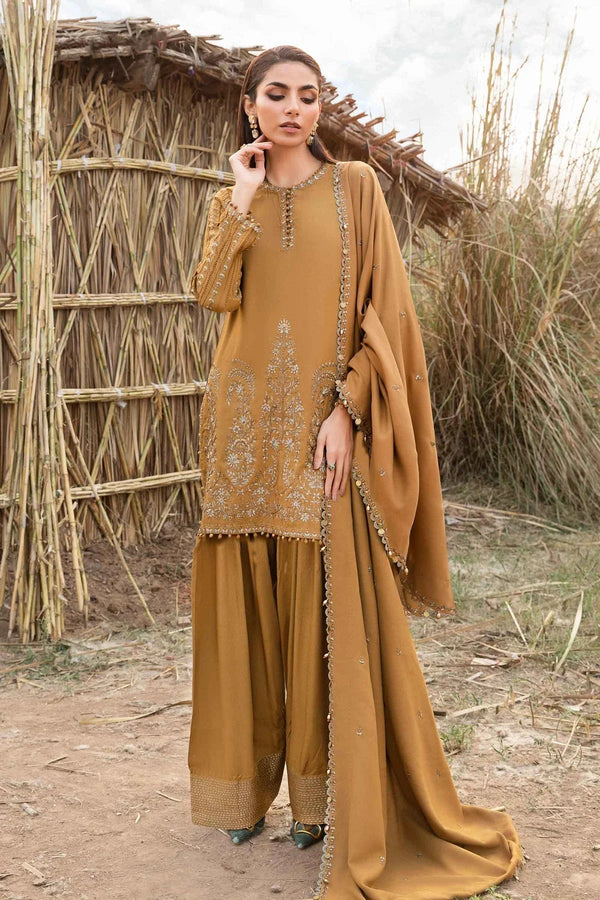 MARIA B LAWN 3PC EMBROIDERED WITH EMBROIDERED DUPATTA-1076