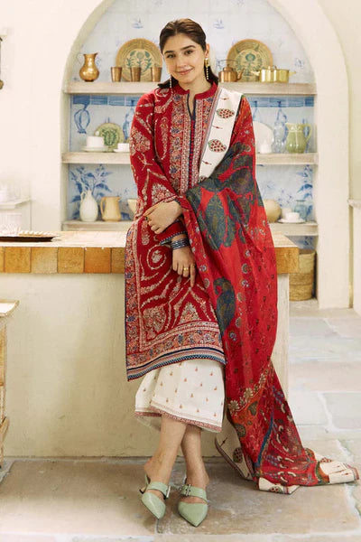 ZARA SHAHJAHAN 3PC Lawn Embroidered Shirt With Printed Dupatta 1054