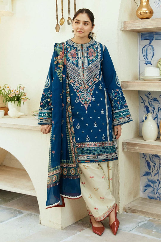 ZARA SHAHJAHAN 3PC Lawn Embroidered Shirt With Printed Dupatta-1055